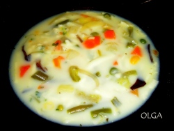 Овощной  суп с плавленным сыром